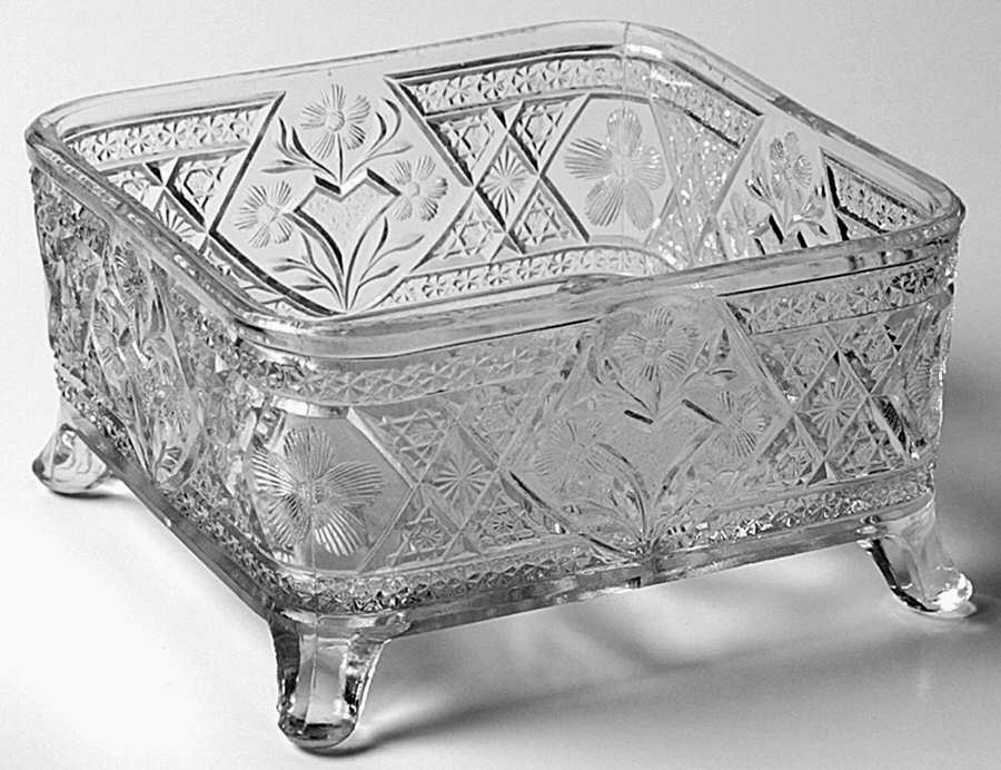 Garden Pink Footed Candy Dish No Lid by Indiana Glass-1