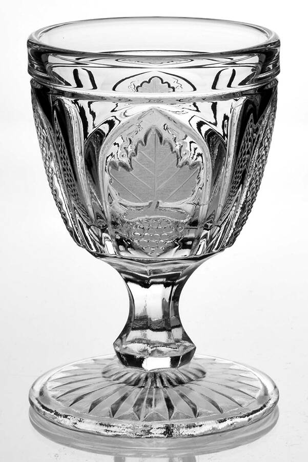 Magnet & Grape with Frosted Leaf Wine Glass by Imperial Glass-Ohio-1