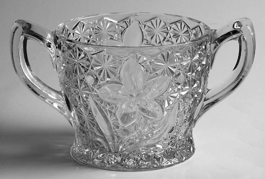 Daisy and Button with Narcissus Clear Open Sugar by Indiana Glass-1