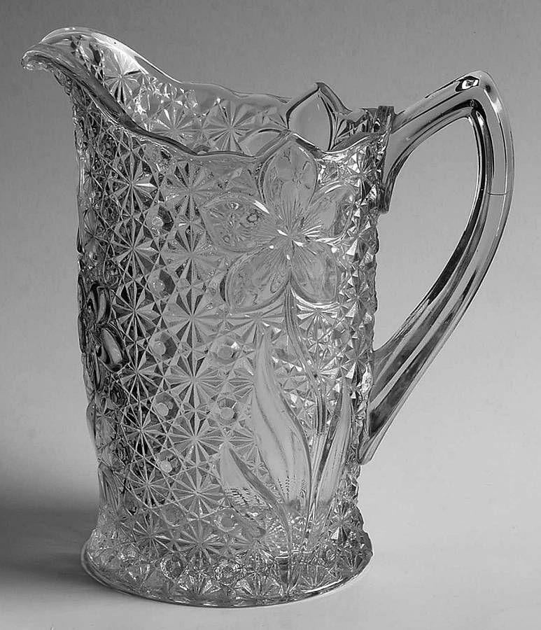 Daisy and Button with Narcissus Clear 32 Oz Pitcher by Indiana Glass-1