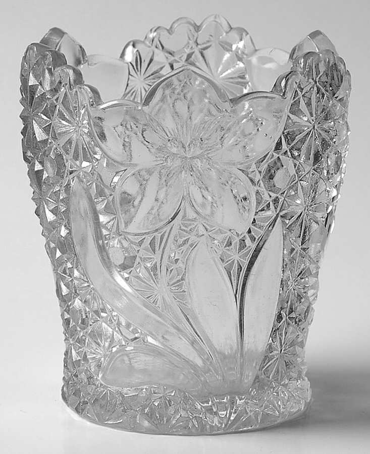 Daisy and Button with Narcissus Clear Open Spooner by Indiana Glass-1