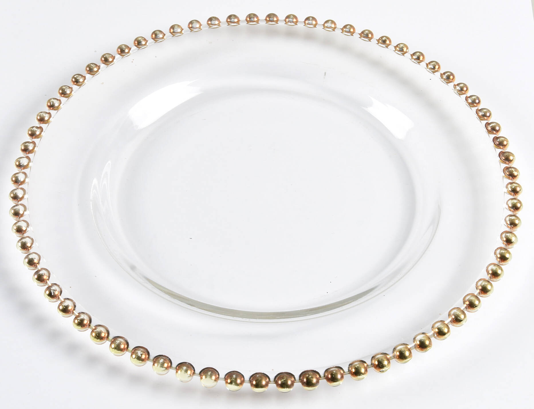 Candlewick Gold Beads Dinner Plate by Imperial Glass-Ohio-1