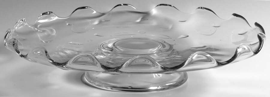 Teardrop Clear Low Cake Stand by Indiana Glass-1