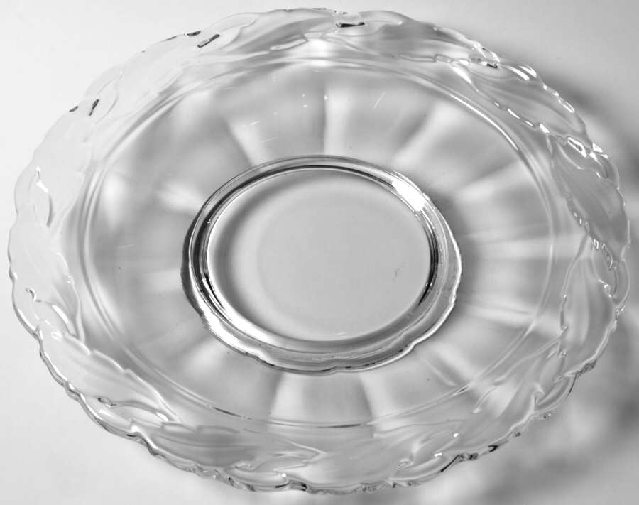 Star Holly Clear (Closed Leaves) Luncheon Plate by Imperial Glass-Ohio-1