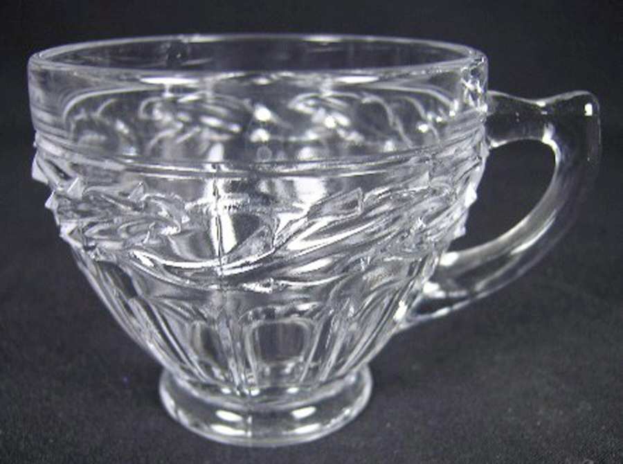 Star Holly Clear (Closed Leaves) Punch Cup by Imperial Glass-Ohio-1