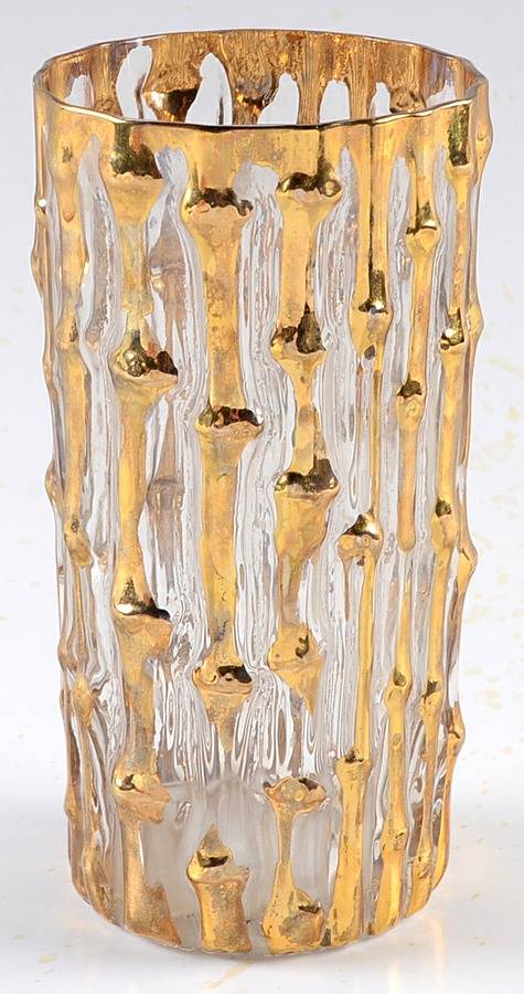 Bambu Gold 14 Oz Flat Tumbler by Imperial Glass-Ohio-1