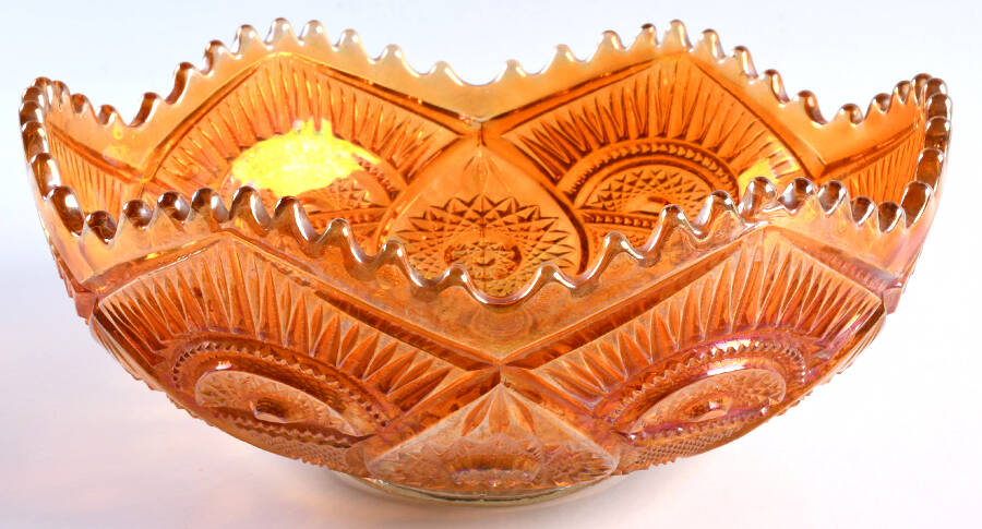 Twins Marigold Large Fruit Bowl & Base by Imperial Glass-Ohio-1