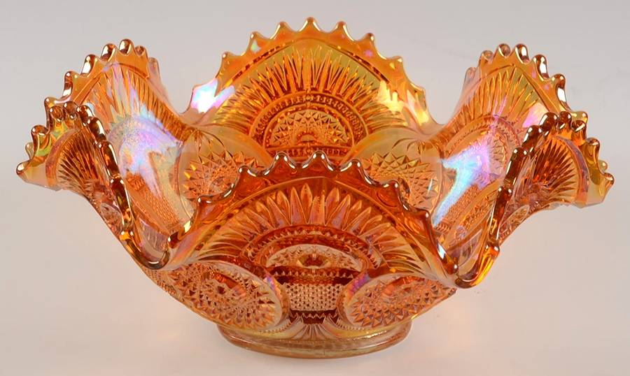 Twins Marigold Large Fruit Bowl by Imperial Glass-Ohio-1