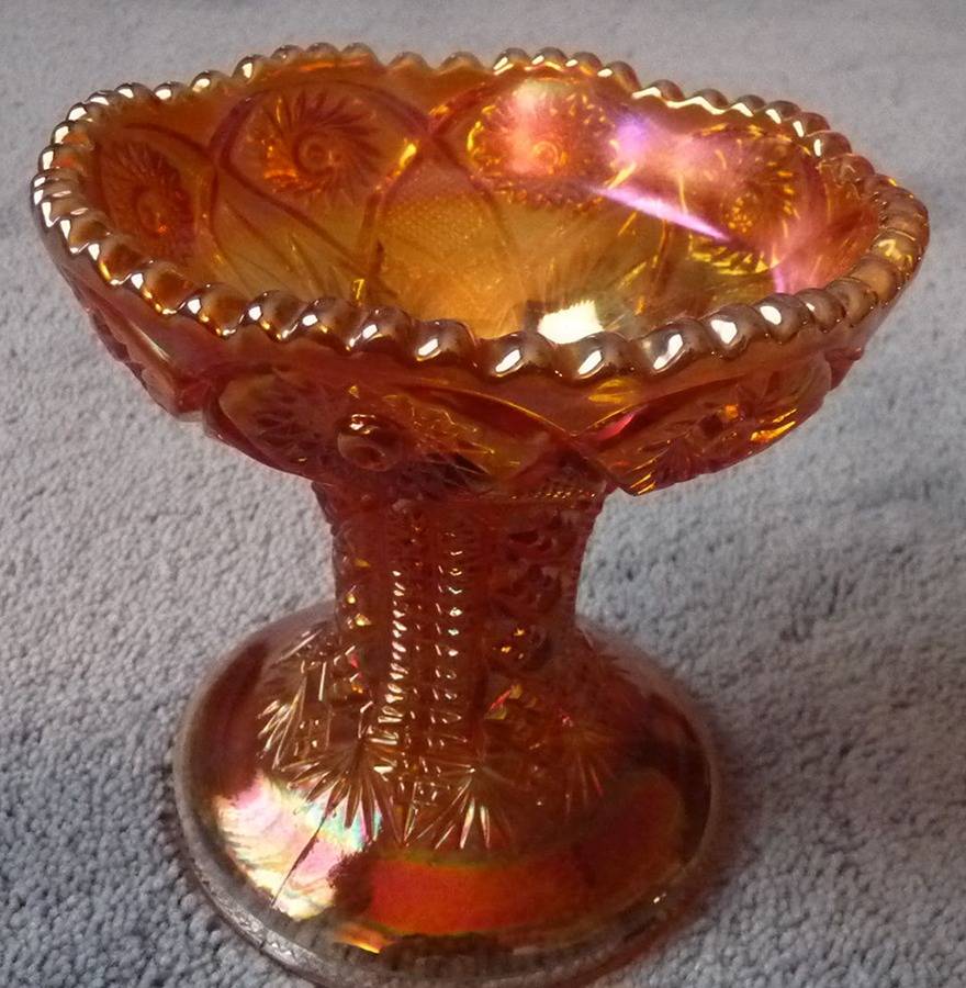 Twins Marigold Fruit Bowl-Base by Imperial Glass-Ohio-1