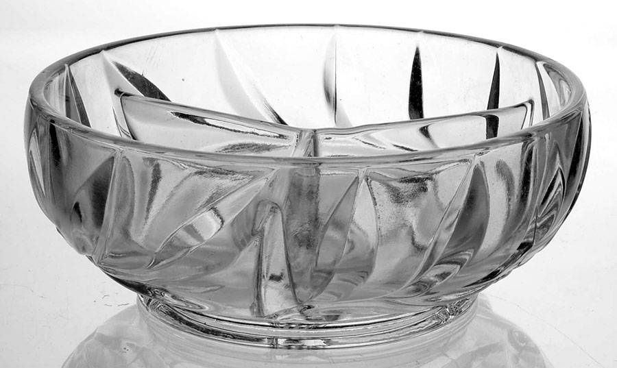 Willow Clear 3-Part Candy Box No Lid by Indiana Glass-1