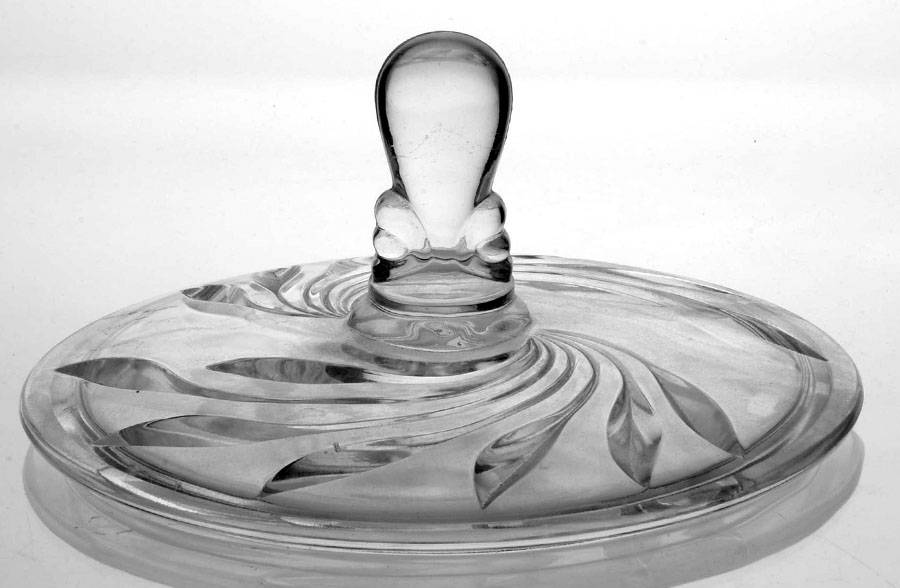 Willow Clear Lid for 3-Part Candy Box by Indiana Glass-1