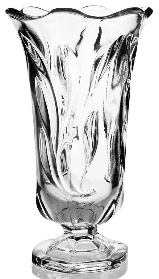 Willow Clear 10" Flower Vase by Indiana Glass-1
