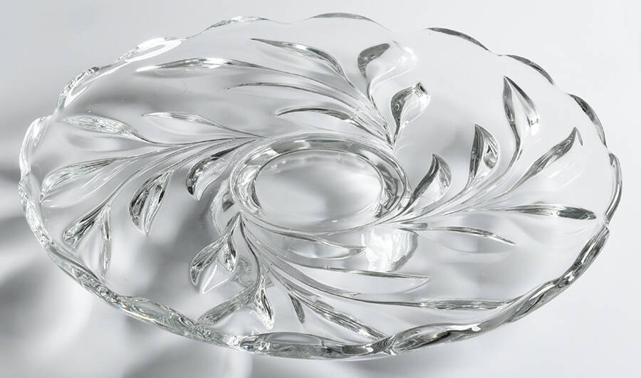 Willow Clear Footed Cake Plate by Indiana Glass-1