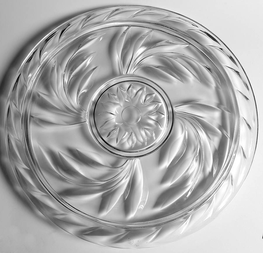 Willow Clear Footed Cake Plate by Indiana Glass-1