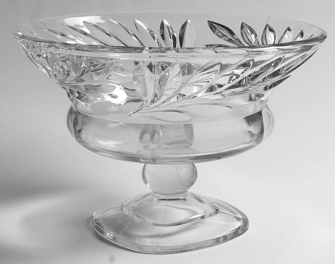 Willow Clear Round Compote (Height X Width) by Indiana Glass-1