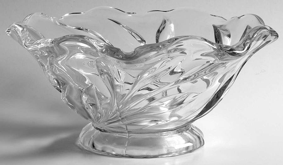 Willow Clear 11" Large Fruit Bowl by Indiana Glass-1