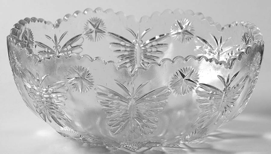 Jeweled Butterflies 6" Round Bowl by Indiana Glass-1