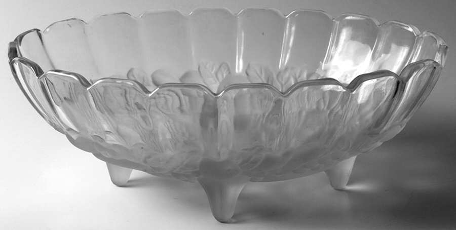 Garland Frosted Four-Toed Bowl by Indiana Glass-1