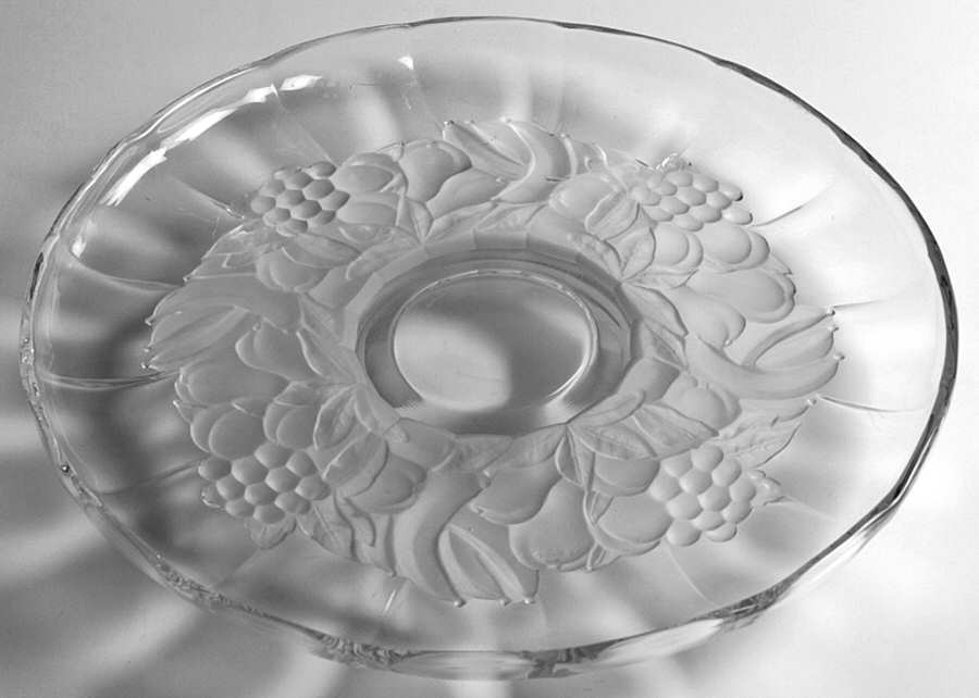 Garland Frosted Torte Plate by Indiana Glass-1