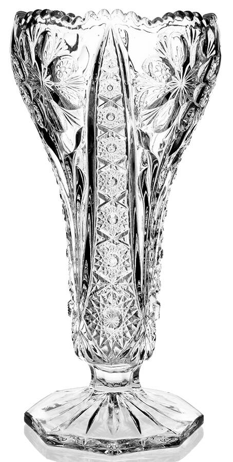 Cosmos Clear 10" Flower Vase by Imperial Glass-Ohio-1