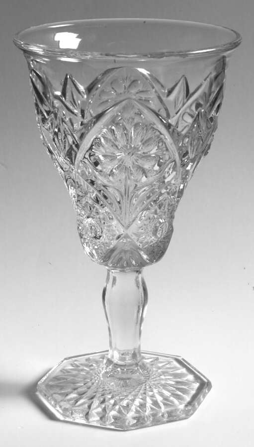 Cosmos Clear Water Goblet by Imperial Glass-Ohio-1