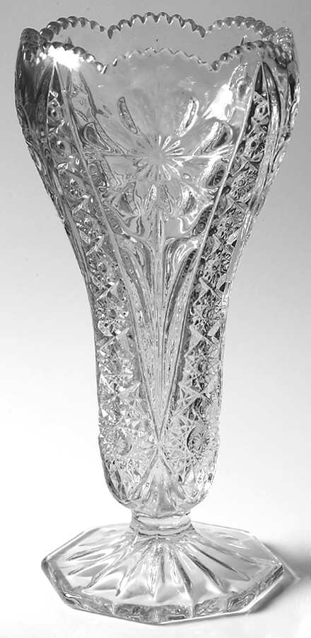 Cosmos Clear 12" Flower Vase by Imperial Glass-Ohio-1