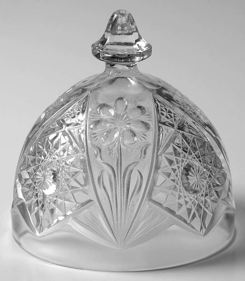 Cosmos Clear Lid for Round Butter by Imperial Glass-Ohio-1