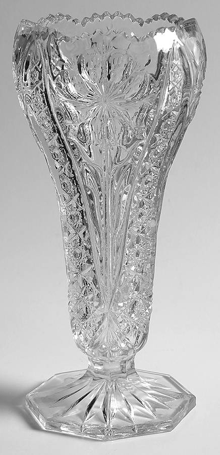 Cosmos Clear 8" Flower Vase by Imperial Glass-Ohio-1