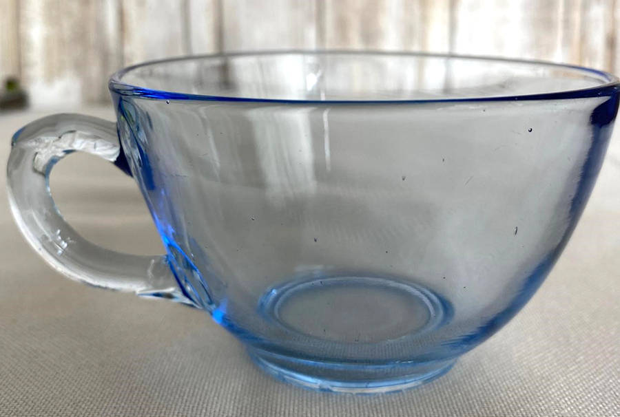 Candlewick Viennese Blue Cup Only by Imperial Glass-Ohio-1