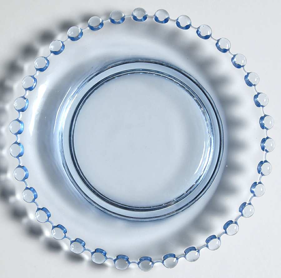 Candlewick Viennese Blue 8" Salad Plate by Imperial Glass-Ohio-1