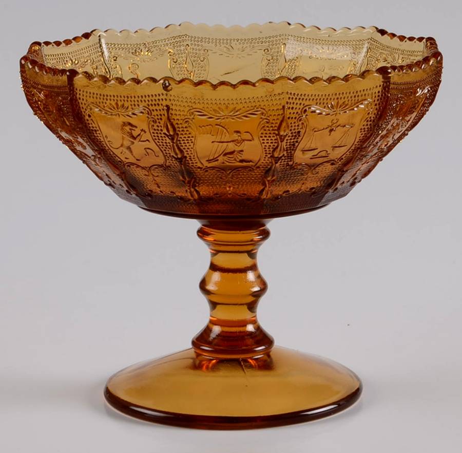 Zodiac Amber (Amberglo) 5" Height Open Compote by Imperial Glass-Ohio-1
