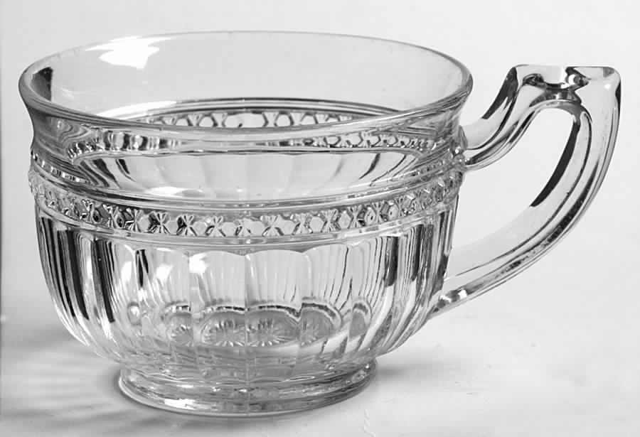 Fancy Colonial Clear Handled Custard Cup by Imperial Glass-Ohio-1