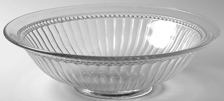 Fancy Colonial Clear 10" Console Bowl by Imperial Glass-Ohio-1