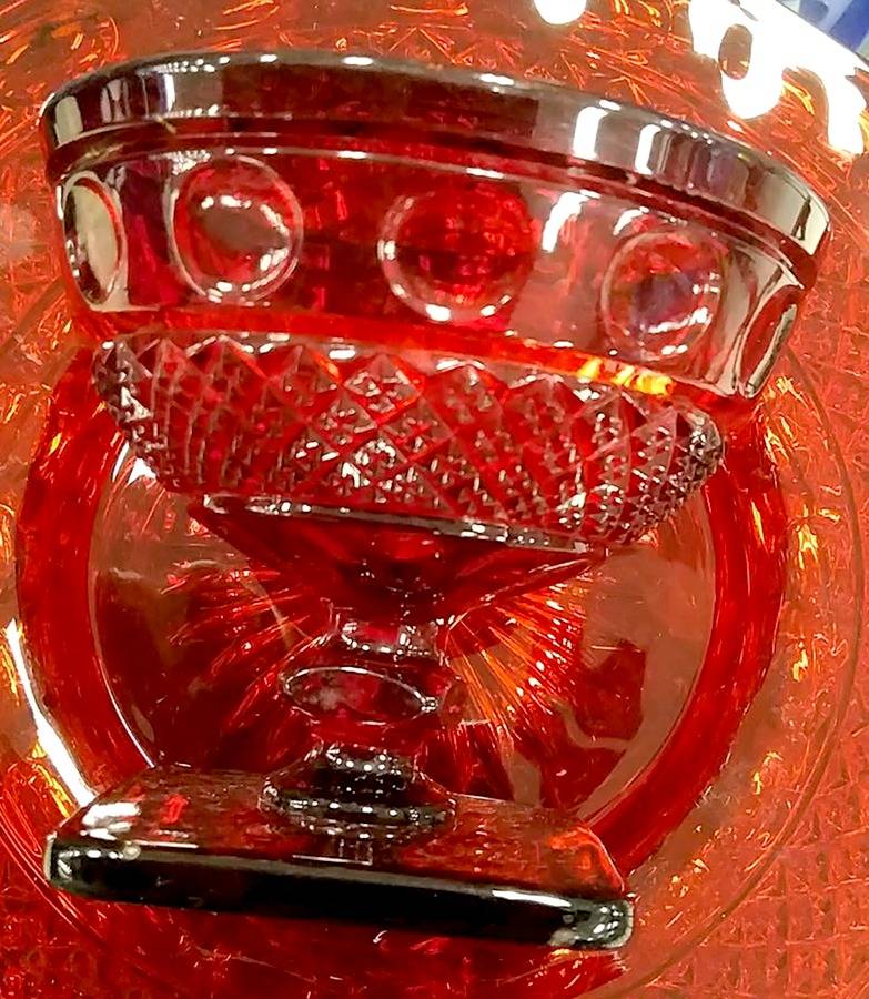 Tradition Ruby Champagne/Tall Sherbet by Imperial Glass-Ohio-1