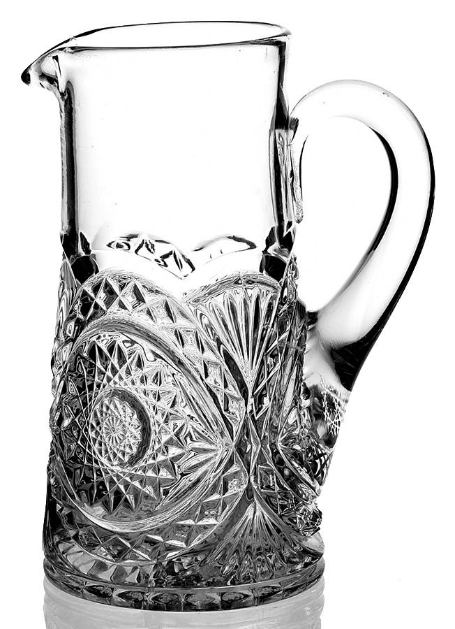 Hobstar Clear Pitcher by Imperial Glass-Ohio-1