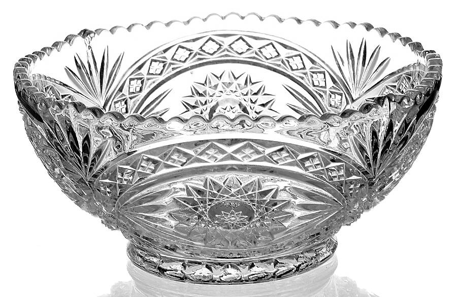 Hobstar Clear 7" Round Bowl by Imperial Glass-Ohio-1