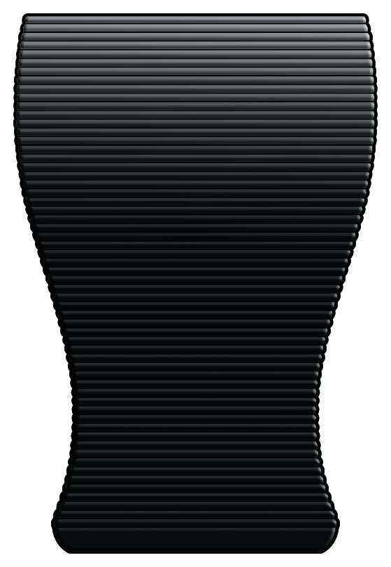 Spun Black Flat Tumbler by Imperial Glass-Ohio-1