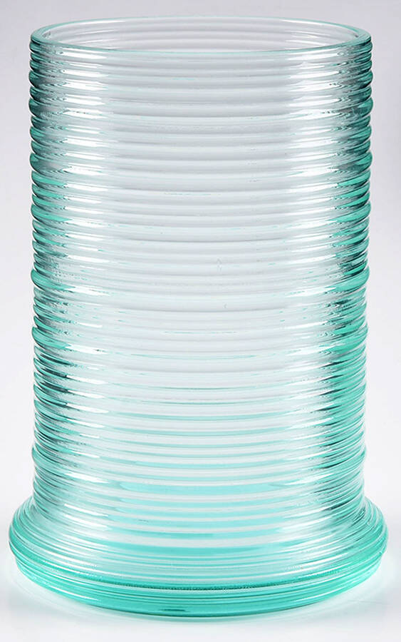 Spun Turquoise 7" Storage Jar No Lid by Imperial Glass-Ohio-1