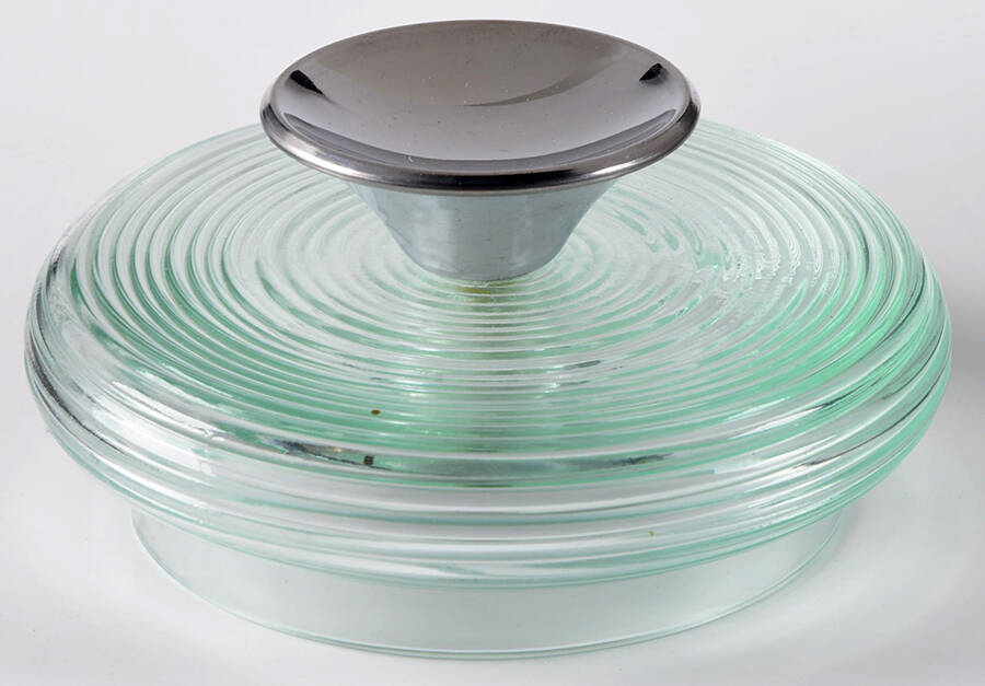 Spun Turquoise Lid for 7" Storage Jar by Imperial Glass-Ohio-1