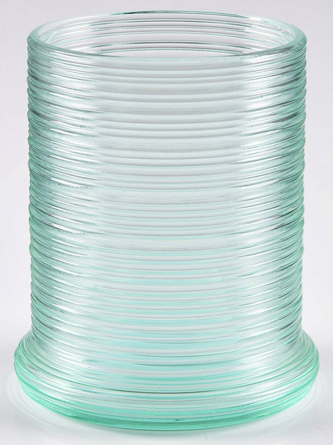 Spun Turquoise 6" Storage Jar No Lid by Imperial Glass-Ohio-1