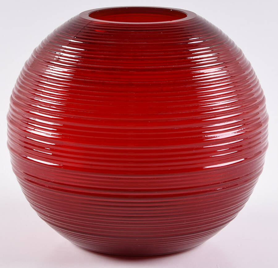 Spun Ruby 5" Rose Bowl by Imperial Glass-Ohio-1