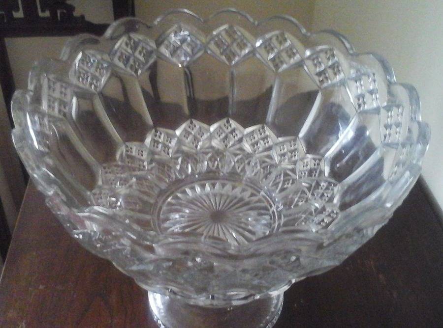 Three In One Clear Punch Bowl with Stand by Imperial Glass-Ohio-1