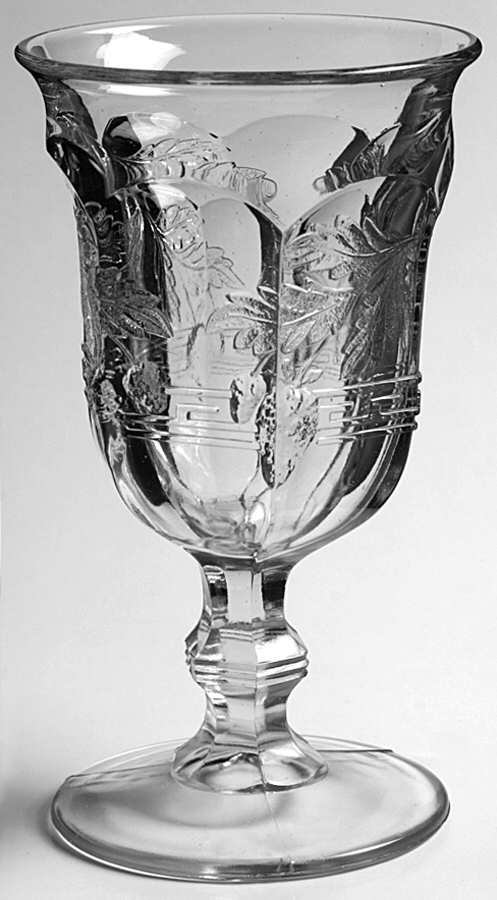 Panelled Strawberry Water Goblet by Indiana Glass-1