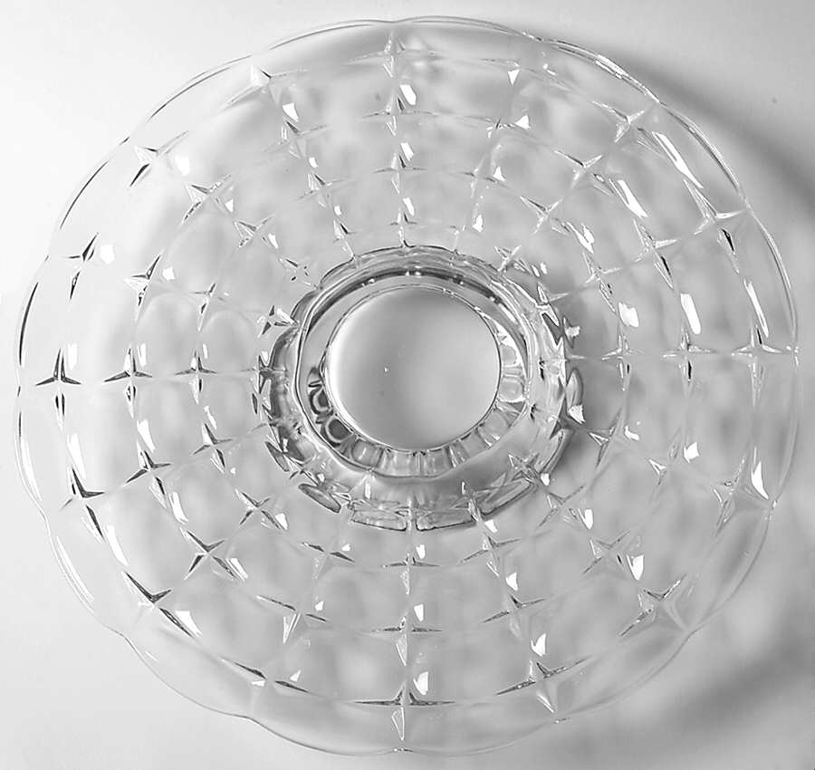 Constellation Clear Footed Cake Plate by Indiana Glass-1