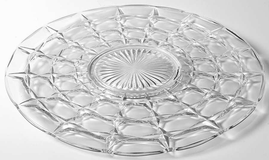 Constellation Clear 13" Torte Plate by Indiana Glass-1