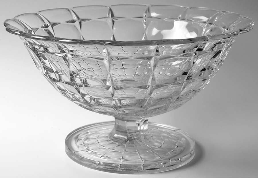 Constellation Clear 12" Footed Punch Bowl by Indiana Glass-1