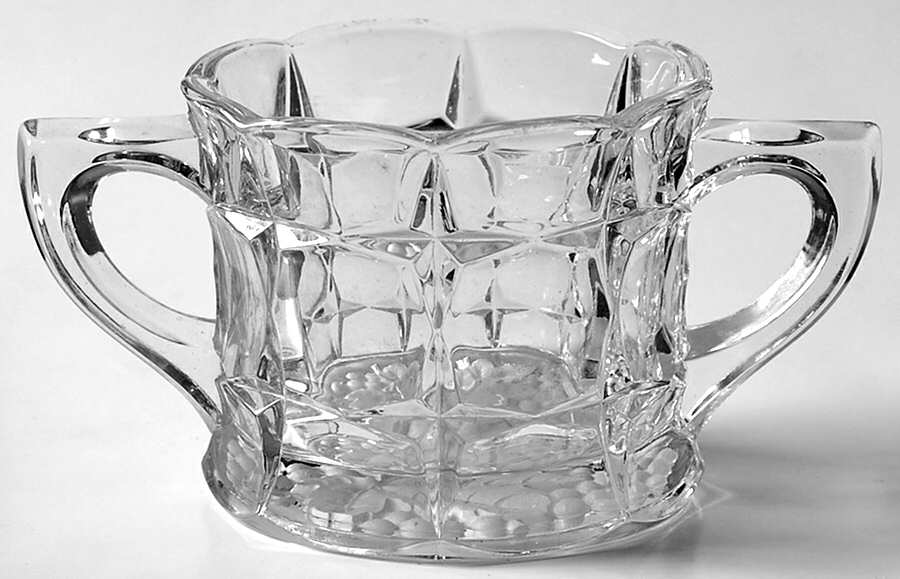 Constellation Grape Frosted Open Sugar by Indiana Glass-1