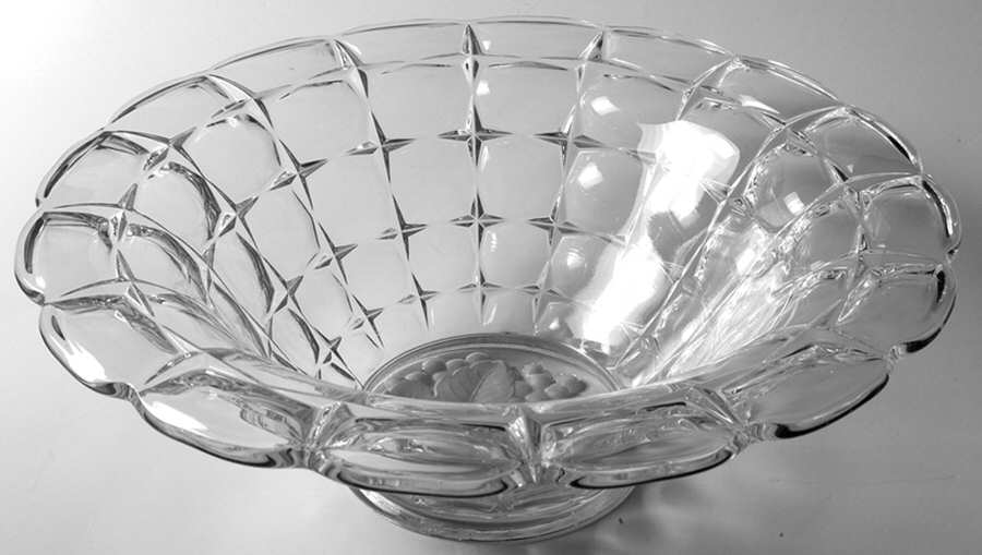 Constellation Grape Frosted 11" Round Flared Bowl by Indiana Glass-1