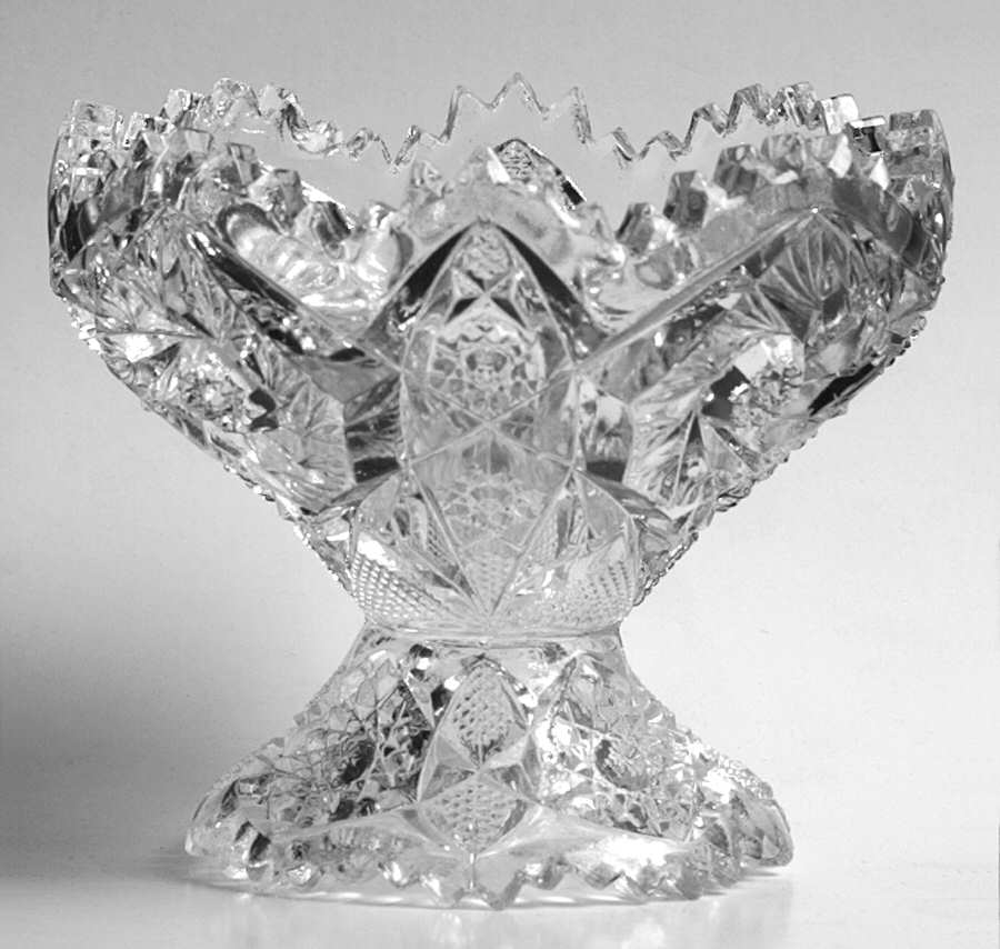 Whirling Star Clear Open Jam/Jelly by Imperial Glass-Ohio-1