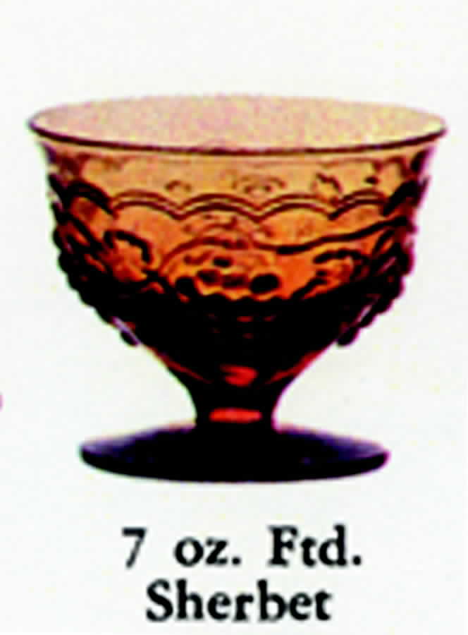 Concord Amber Champagne/Tall Sherbet by Imperial Glass-Ohio-1
